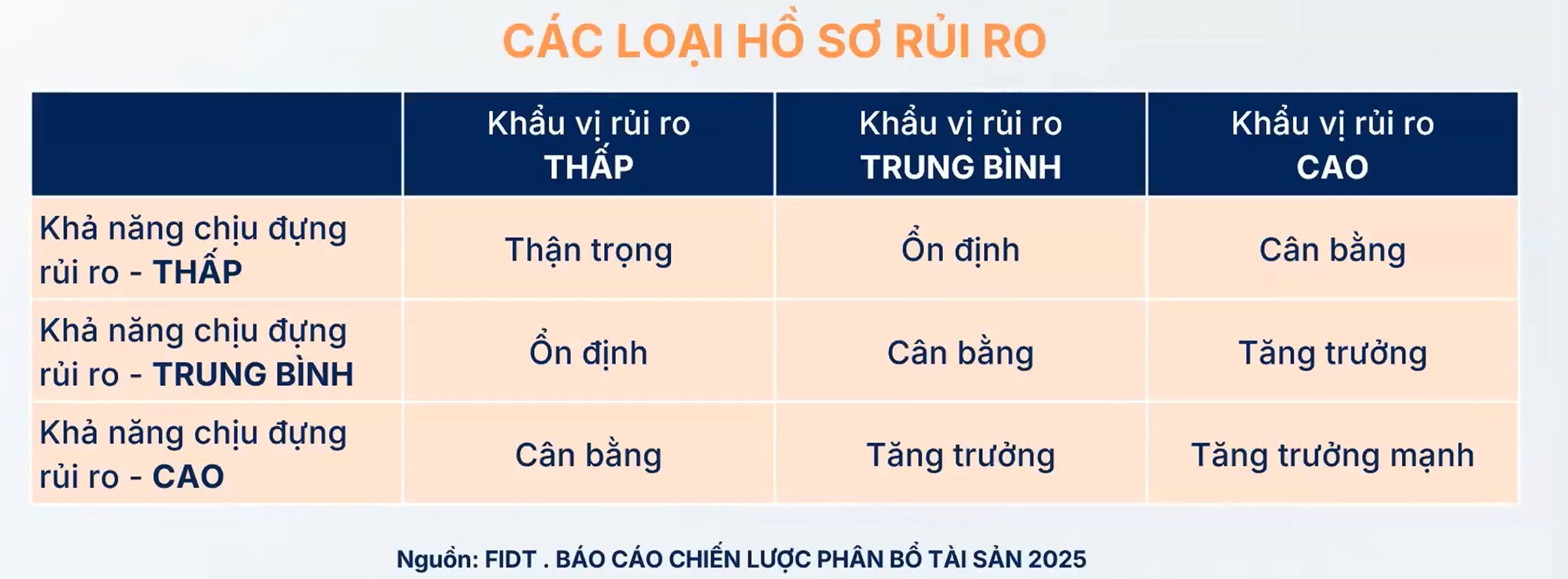 Các loại hồ sơ rủi ro